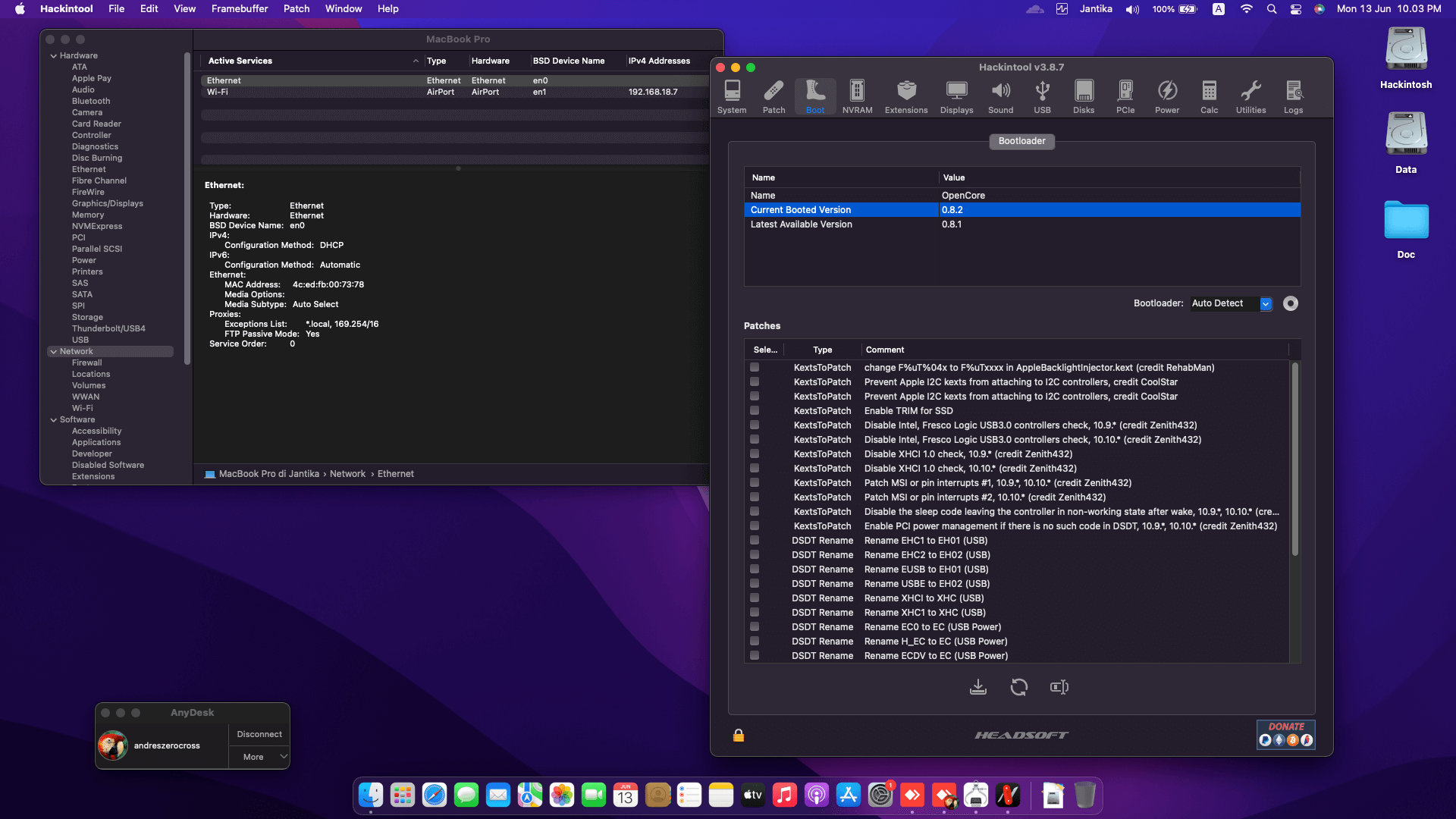 Asus VivoBook Pro 15 N580VD FY001T 3rd [KabyLake   Intel HD 620 + I2C]   OpenCore 8